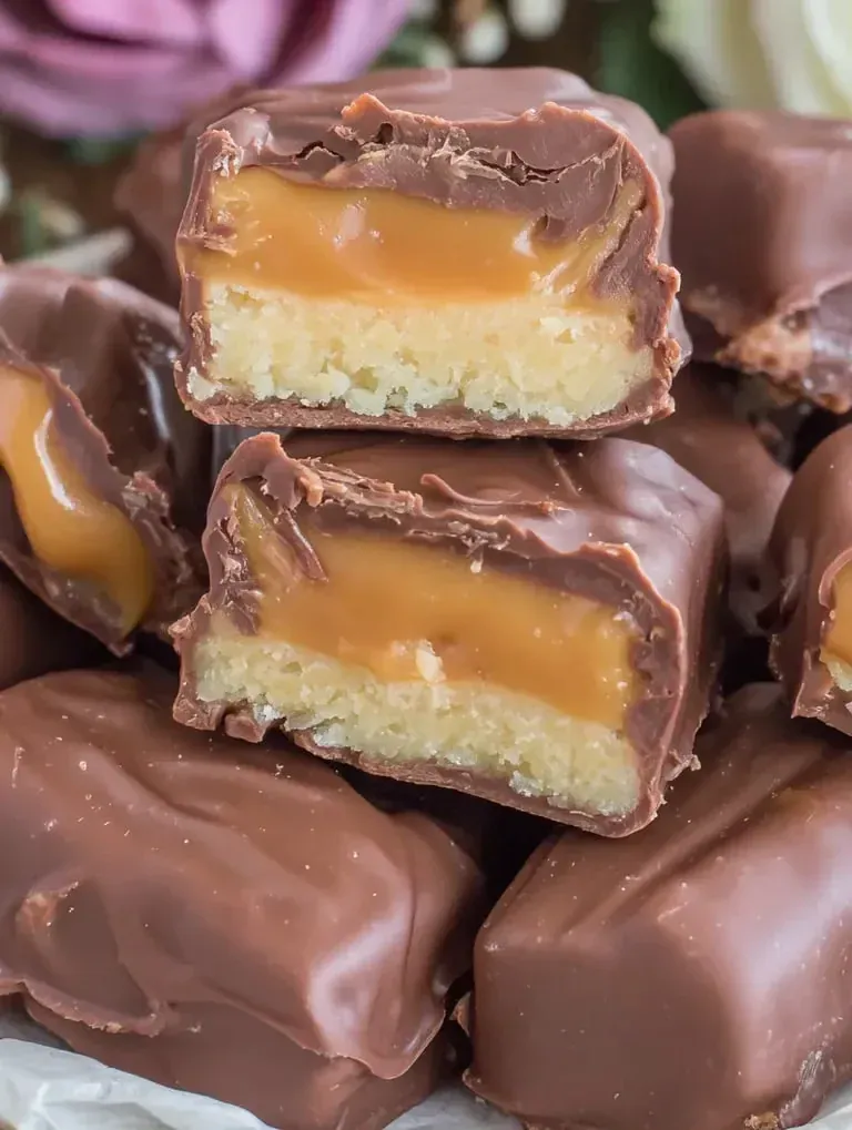 A close look at Homemade Milky Way Bars