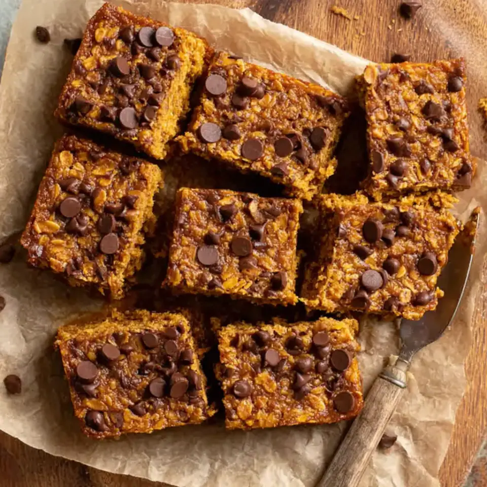 4 Ingredient Peanut Butter Banana Bars, ready to serve