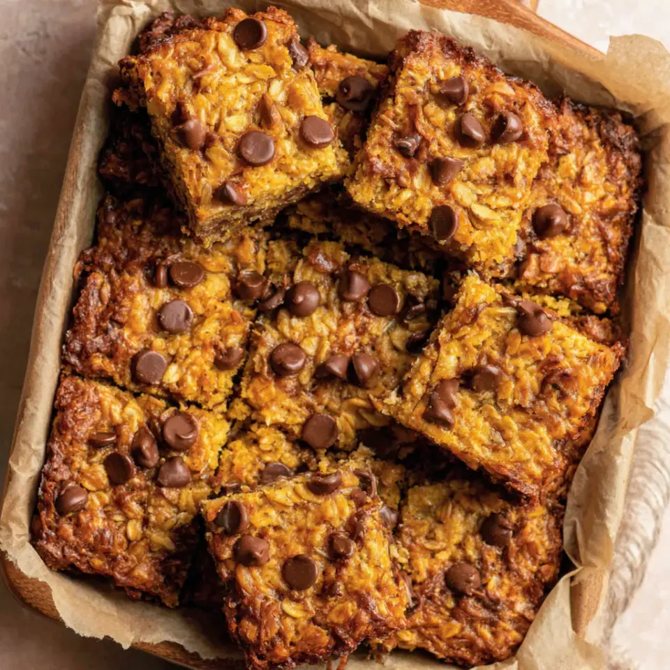 A close look at 4 Ingredient Peanut Butter Banana Bars