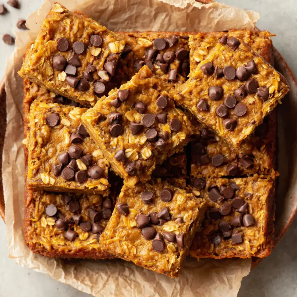 4 Ingredient Peanut Butter Banana Bars