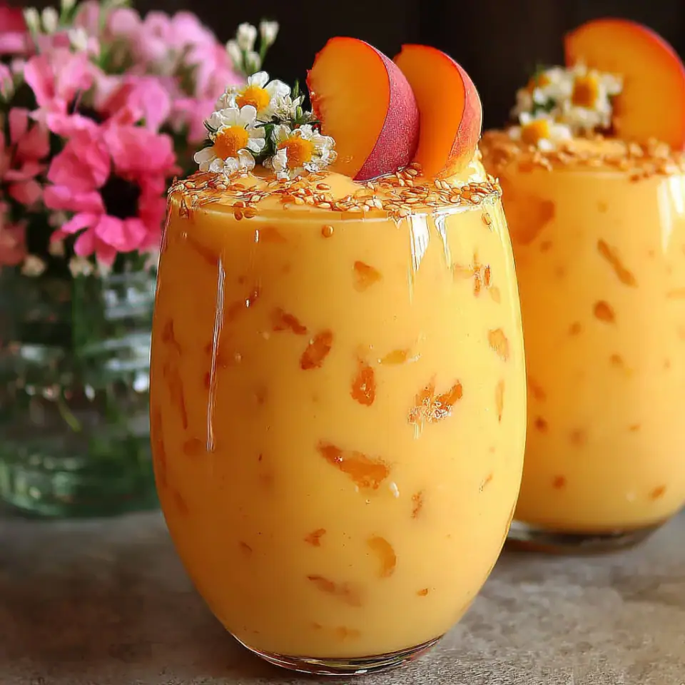 Peach Mango Smoothie, ready to serve