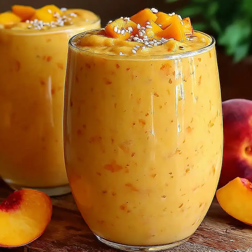 A close look at Peach Mango Smoothie