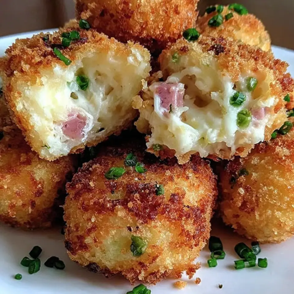 Air Fryer Ham and Cheese Potato Croquettes
