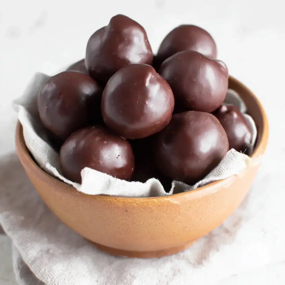 Almond Butter Truffles, ready to serve