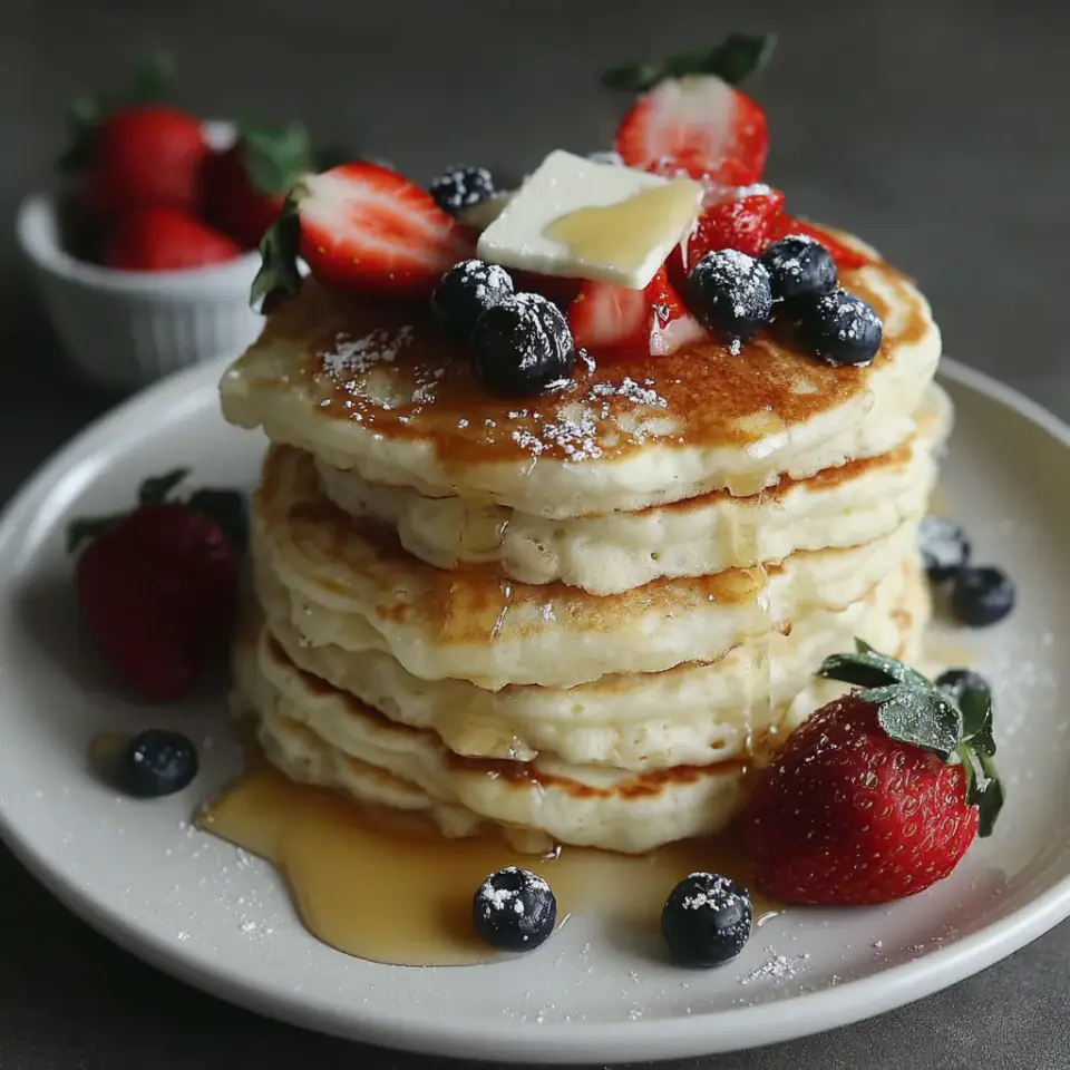 Almond Flour Pancakes served on the table