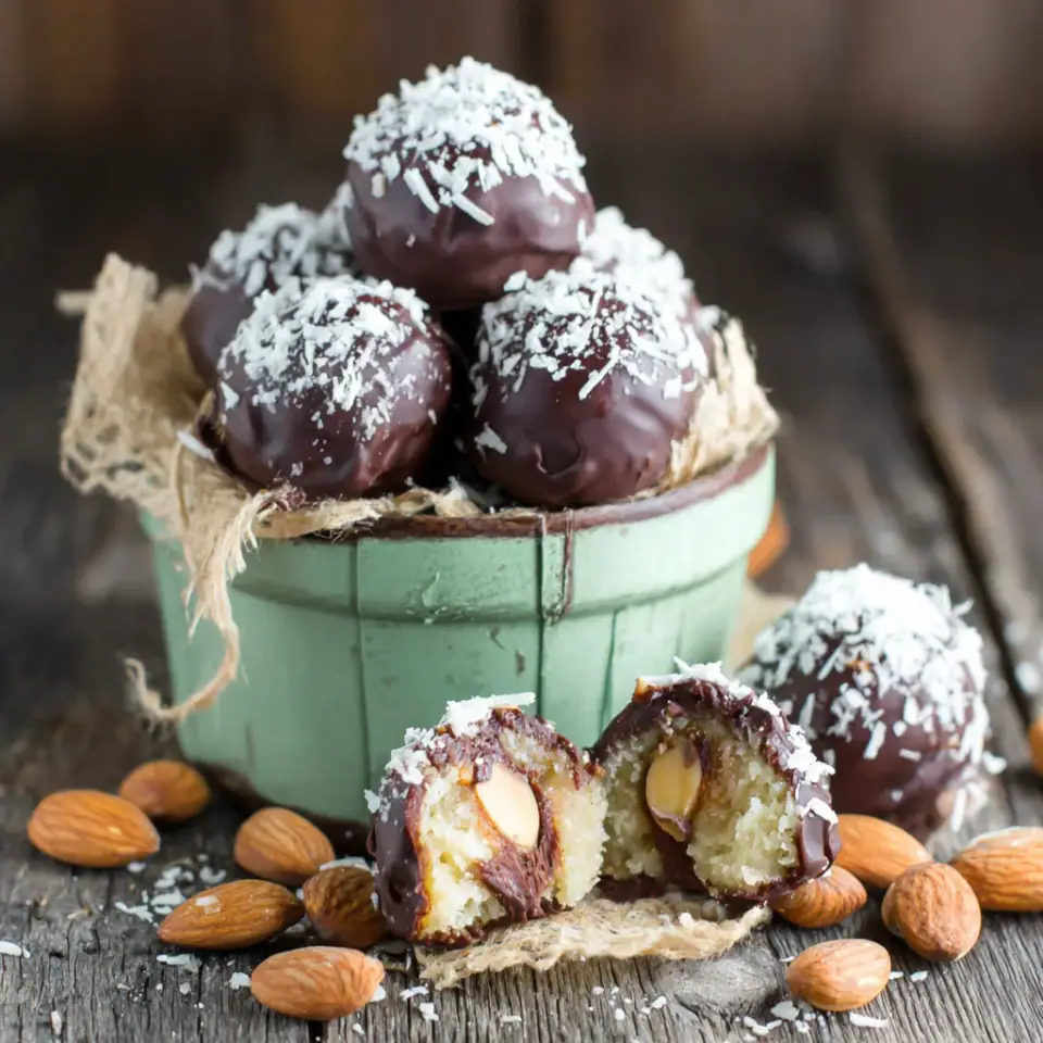 Almond Joy Fat Bombs, ready to serve