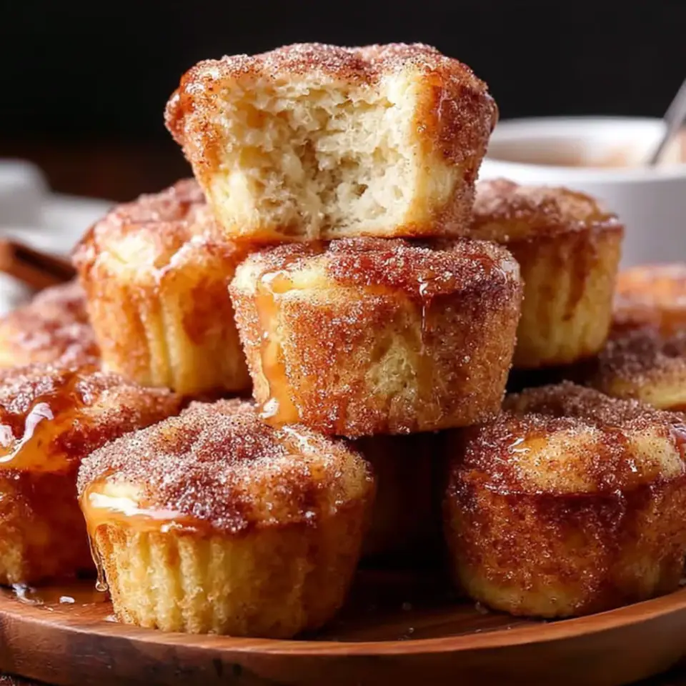 Baked Cinnamon Sugar French Toast Muffins Recipe, ready to serve