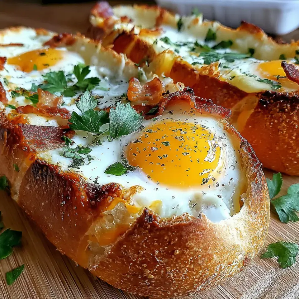 Baked Egg Boats Recipe, ready to serve
