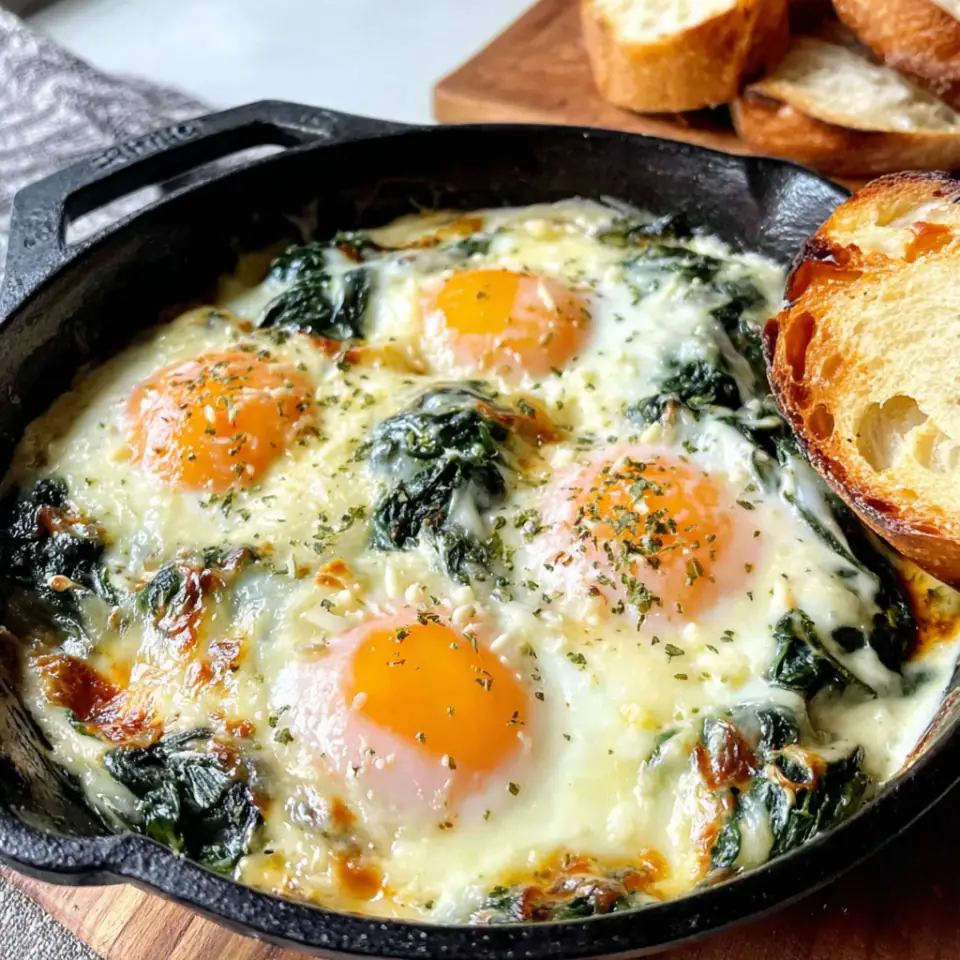 Baked Eggs Florentine