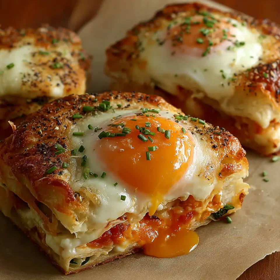 Baked Eggs Napoleon