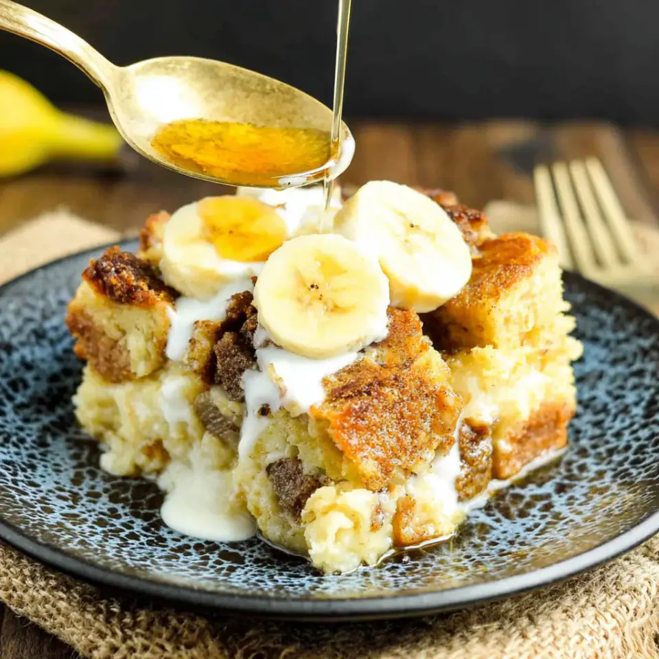 A close look at Banana Bread Pudding