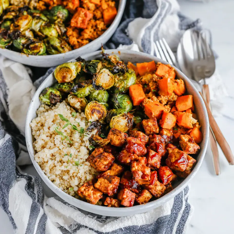 A close look at BBQ Tofu Bowls