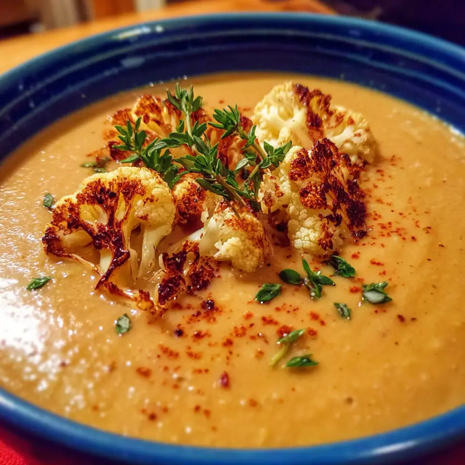 Creamy Roasted Cauliflower Soup