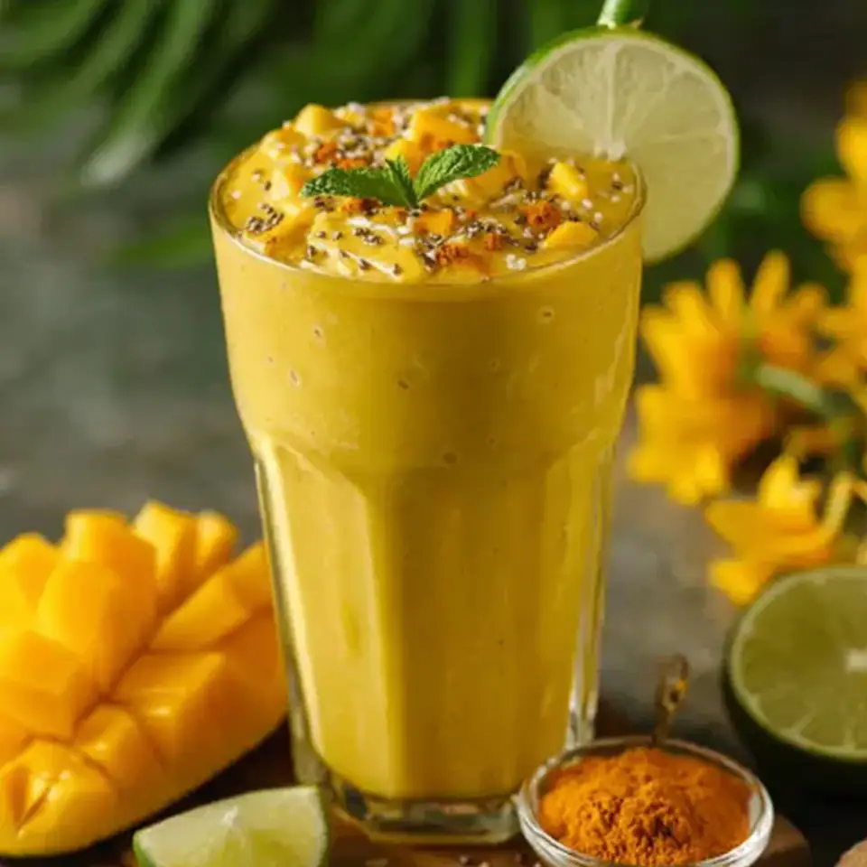 Mango Turmeric Smoothie, ready to serve