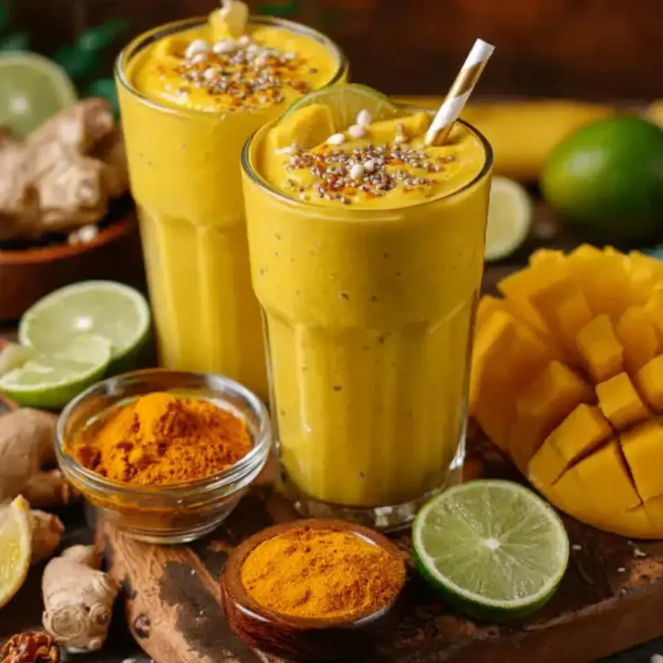 A close look at Mango Turmeric Smoothie