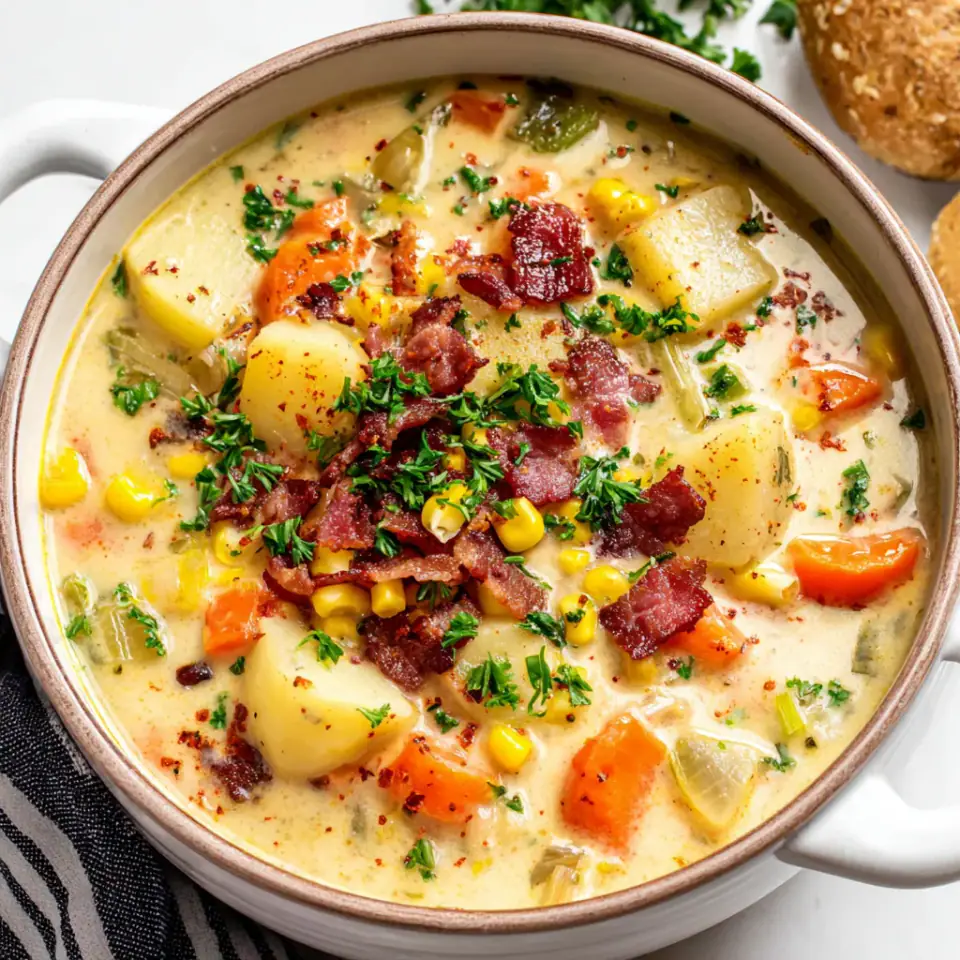 A close look at One-Pot Corn Chowder
