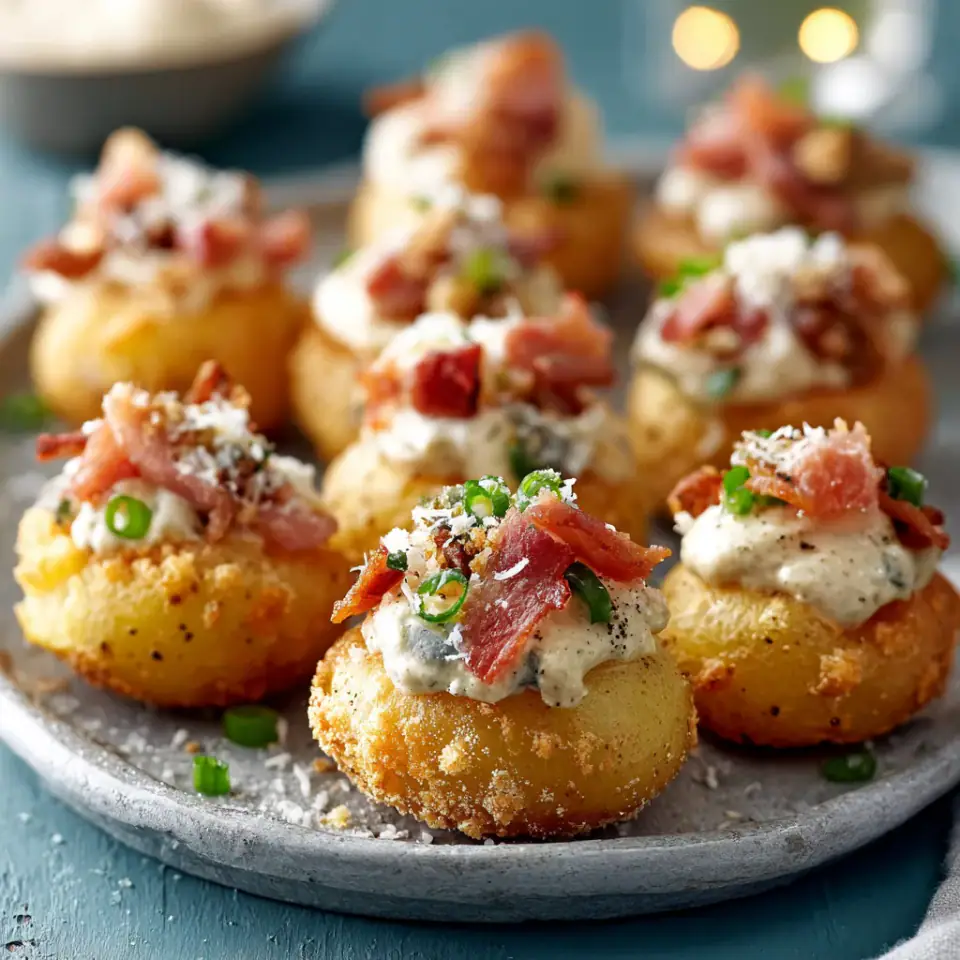 Loaded Mini Potato Skins, ready to serve