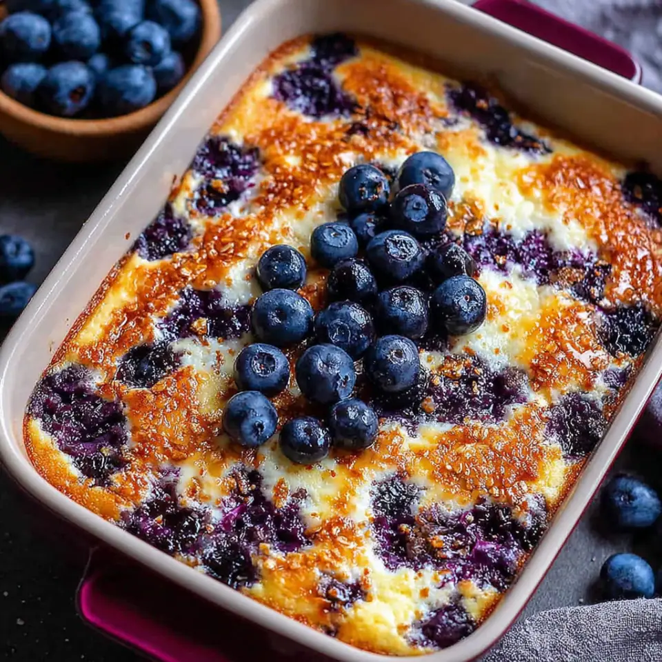 Blueberry Cottage Cheese Breakfast Bake