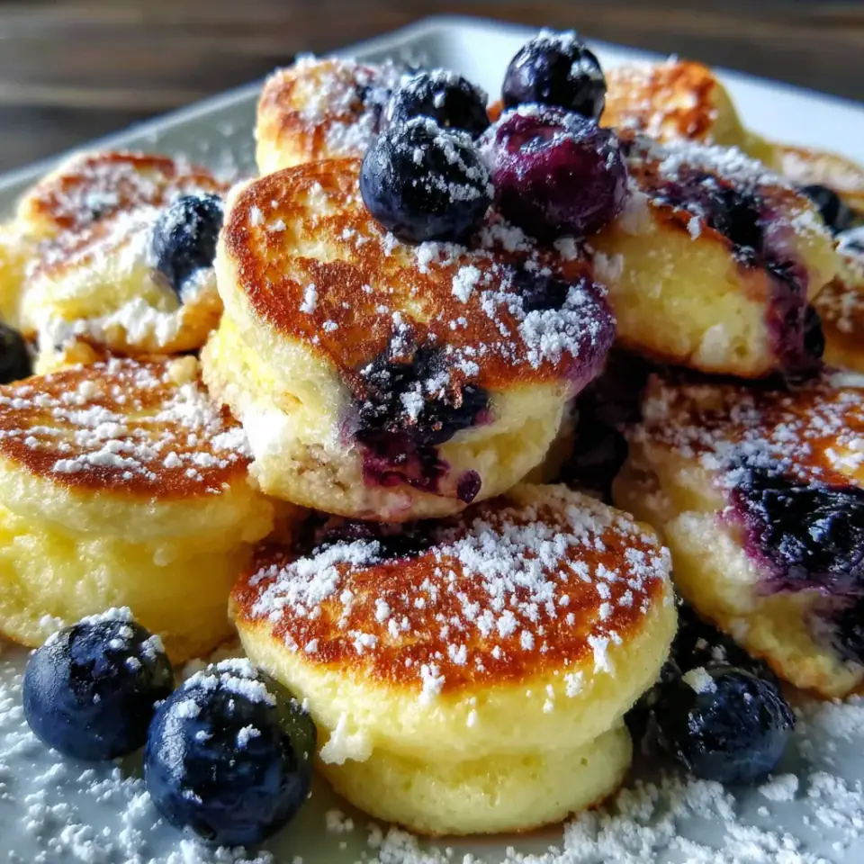 A close look at Blueberry Lemon Pancake Bites