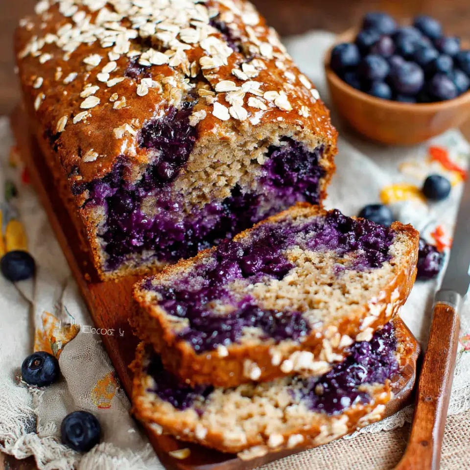 Blueberry Oat Breakfast Bread