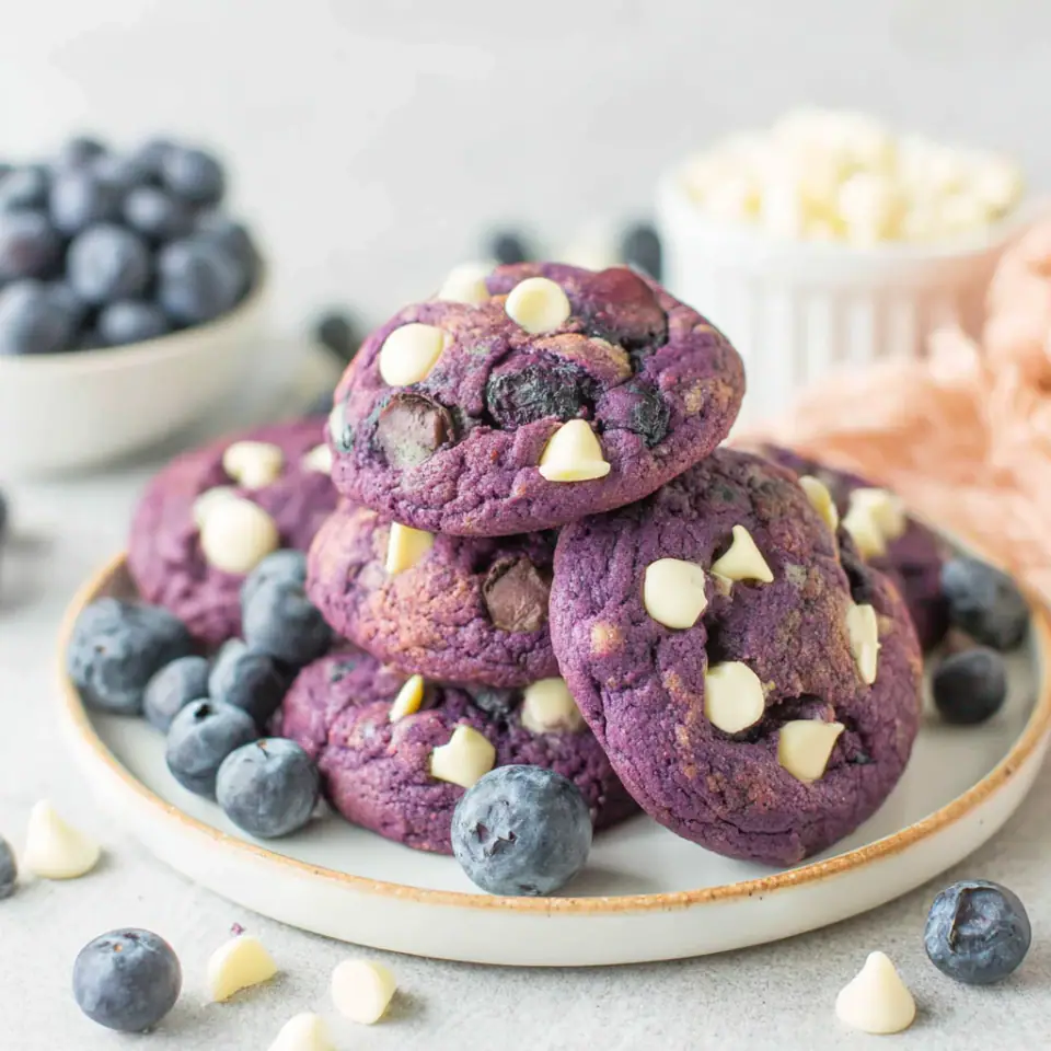 Blueberry White Chocolate Cookies