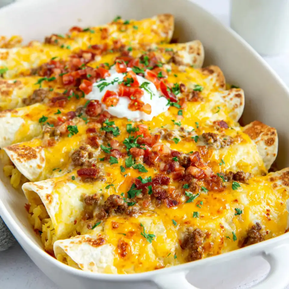 Breakfast Enchiladas, ready to serve