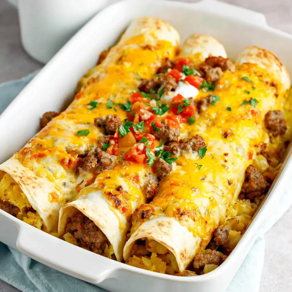 A close look at Breakfast Enchiladas