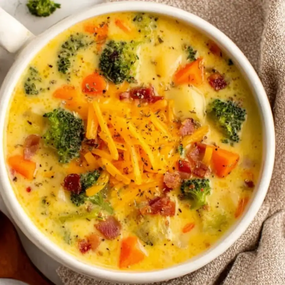 A close look at Broccoli Cheddar Potato Soup