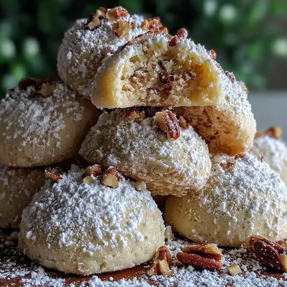 Buttery Pecan Snowball Cookies, ready to serve