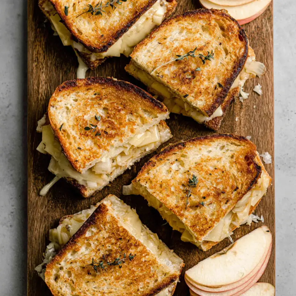 Caramelized Onion & Apple Grilled Cheese Sandwich