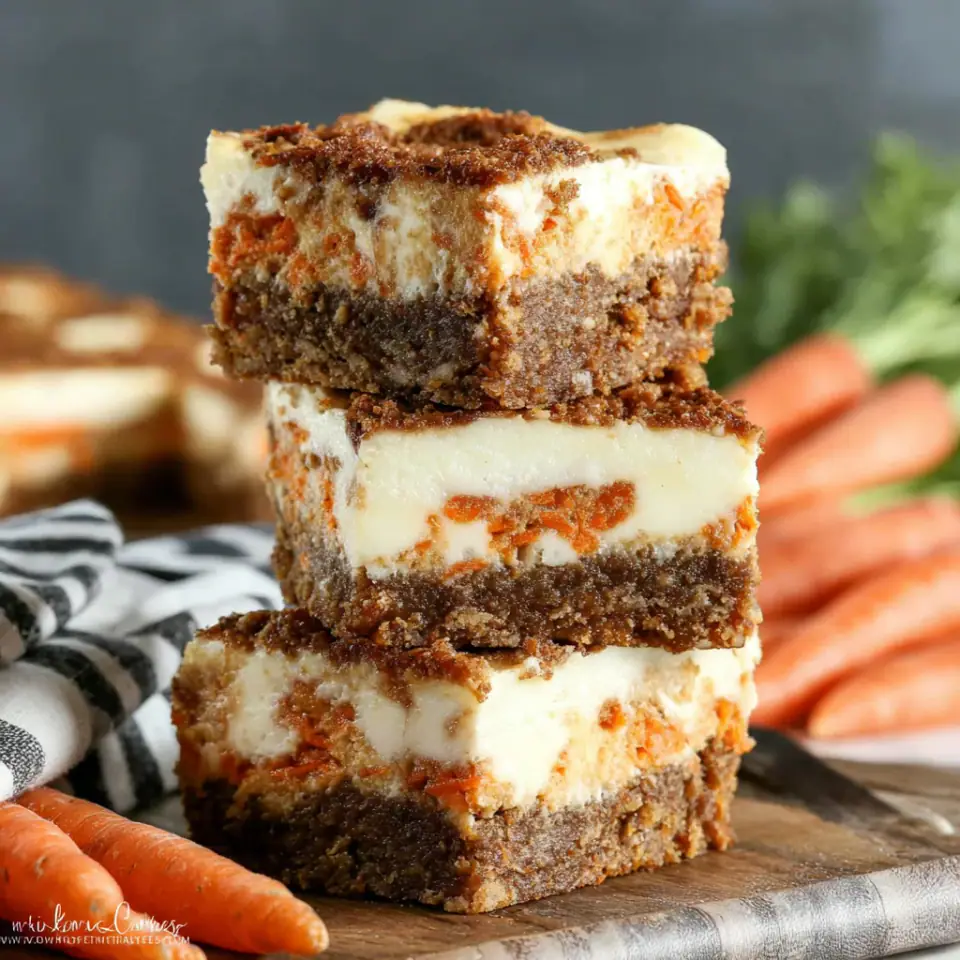 Carrot Cake Cheesecake Bars
