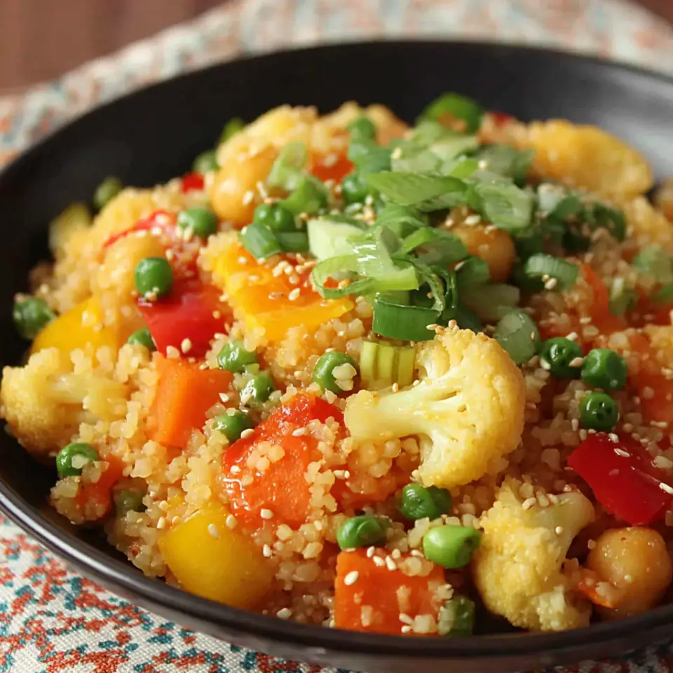 Cauliflower Rice Stir-Fry, ready to serve