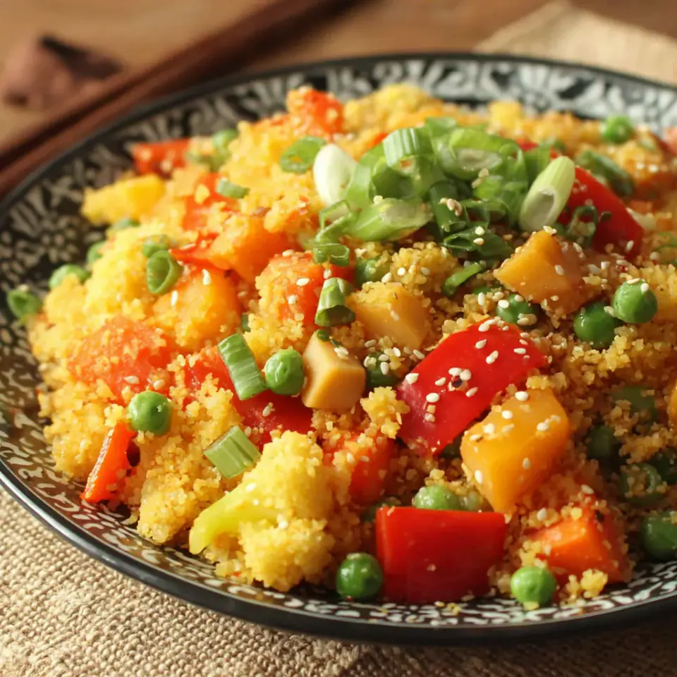A close look at Cauliflower Rice Stir-Fry