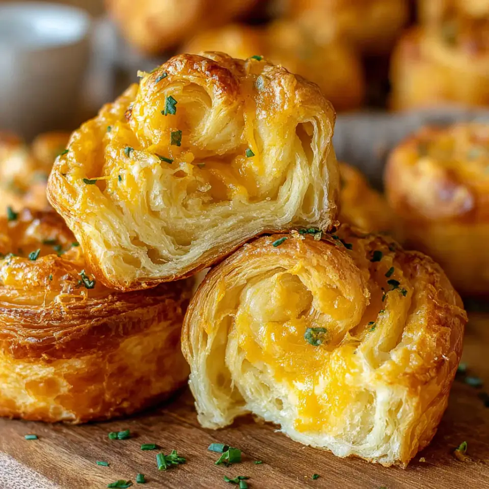 Cheesy Garlic Cruffin, ready to serve