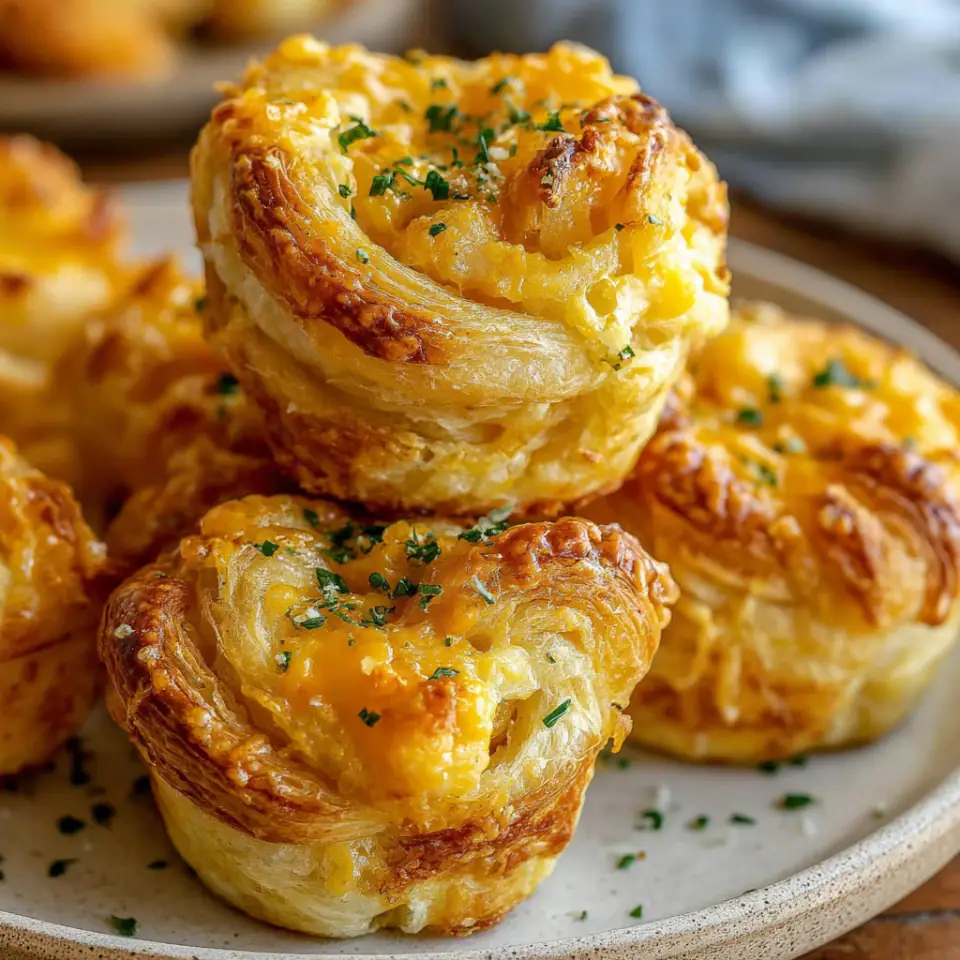 Cheesy Garlic Cruffin