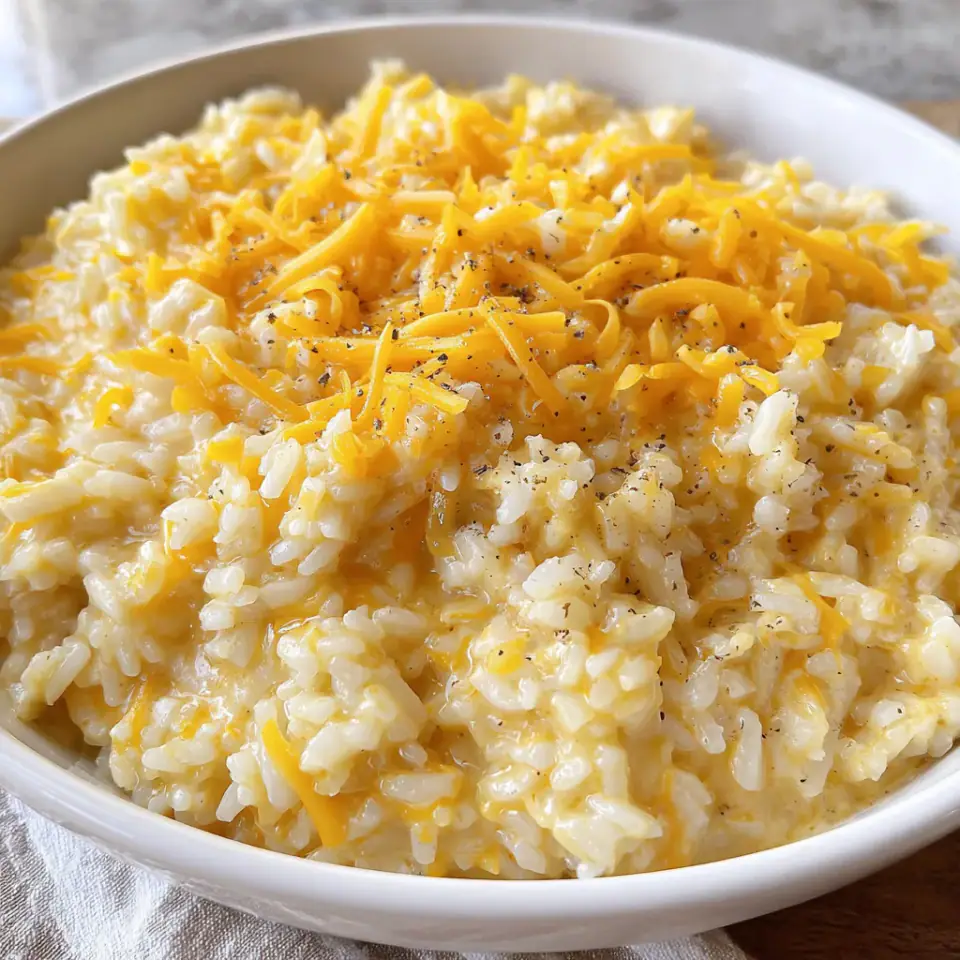 Cheesy Rice, ready to serve