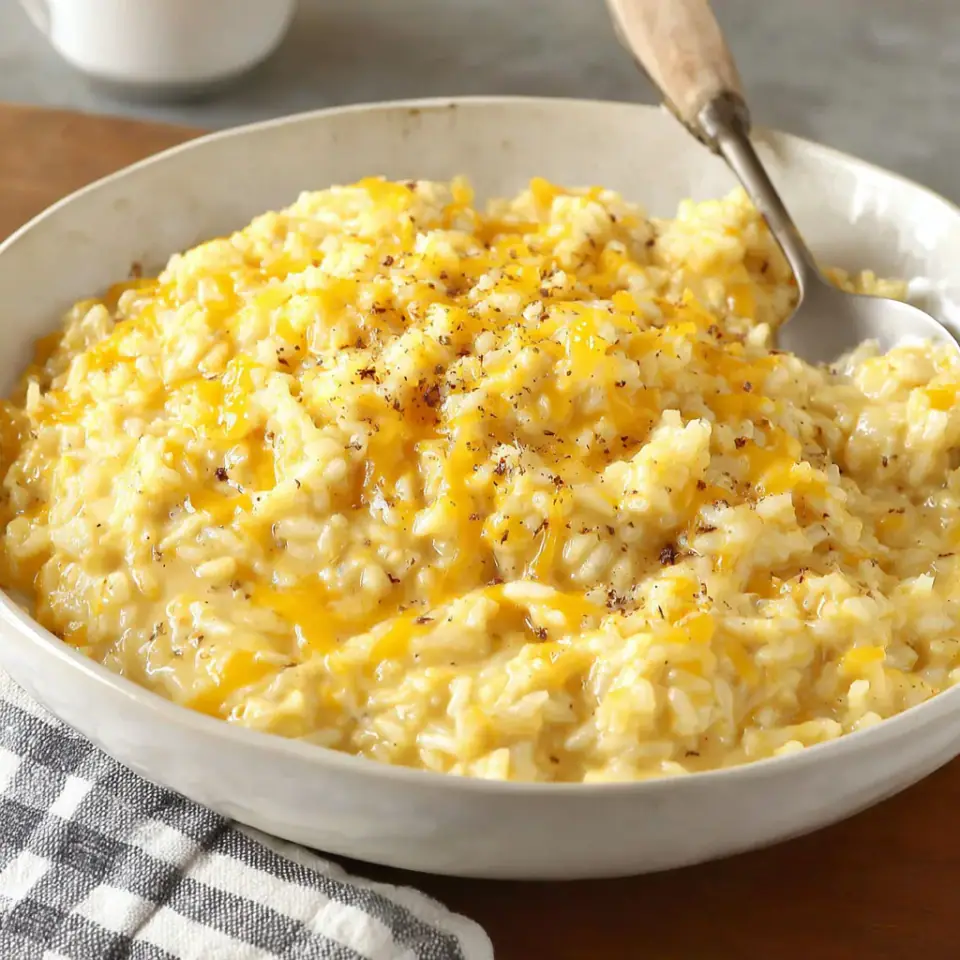 A close look at Cheesy Rice