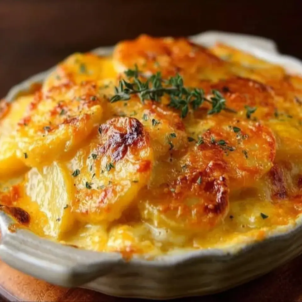 A close look at Cheesy Scalloped Potatoes
