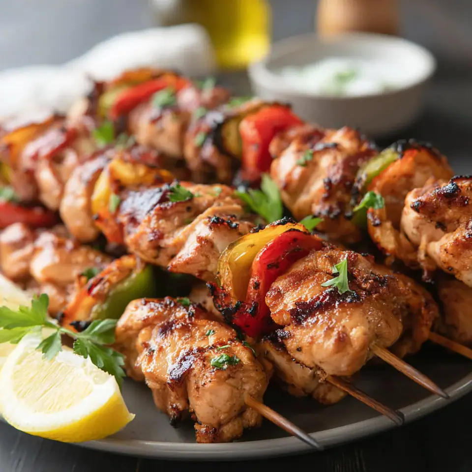 Chicken Kebab Recipe served on the table