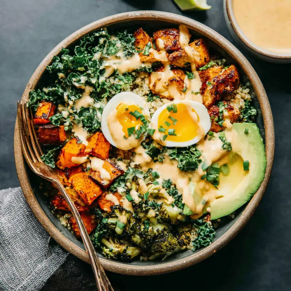 Chipotle Tahini Bowls served on the table