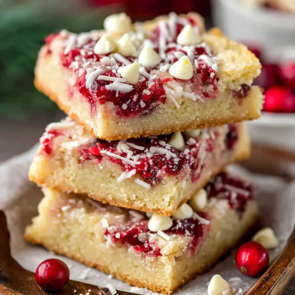 A close look at Christmas Cherry Bars