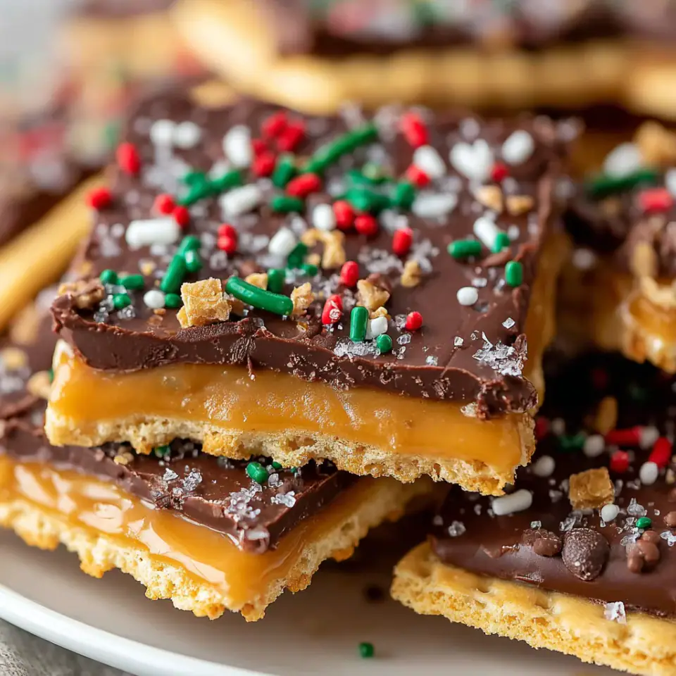 Christmas Crack Recipe (Saltine Toffee), ready to serve