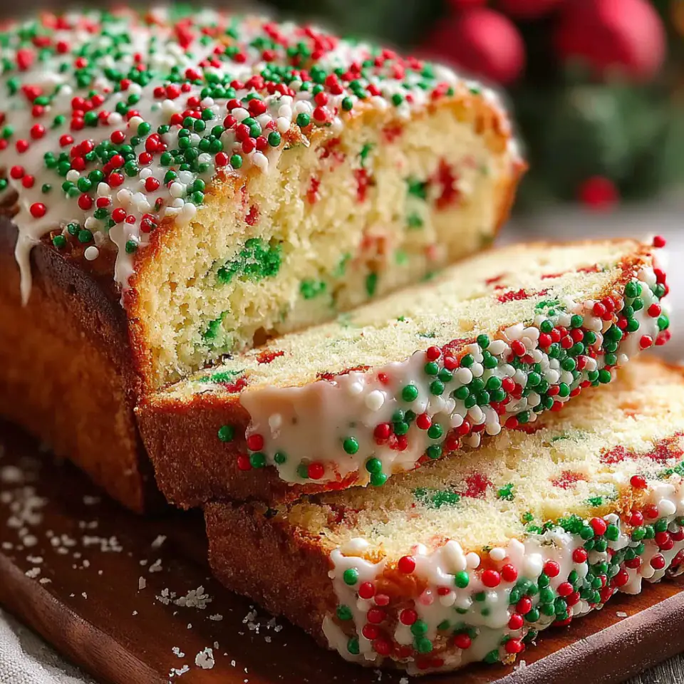 A close look at Christmas Sprinkle Buttermilk Bread