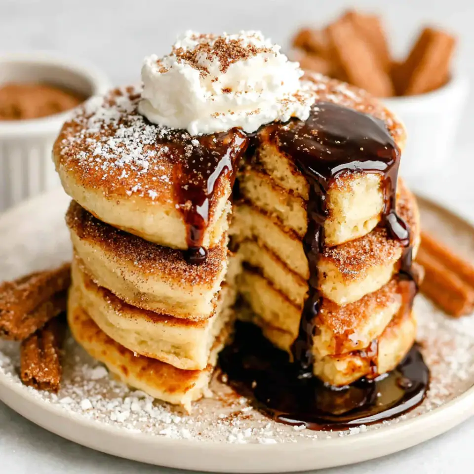 A close look at Churro Pancakes