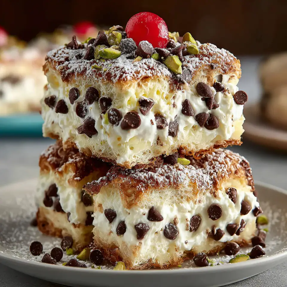 Classic Cannoli Squares, ready to serve