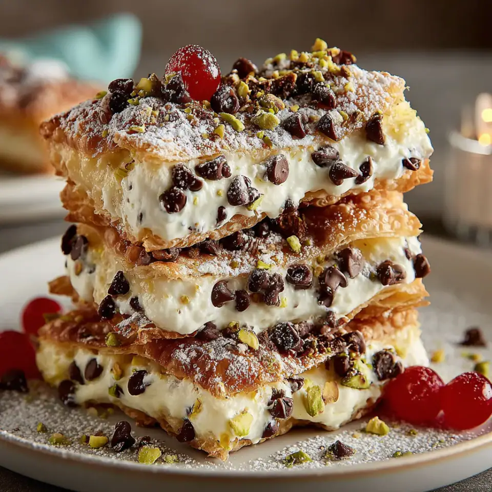 A close look at Classic Cannoli Squares