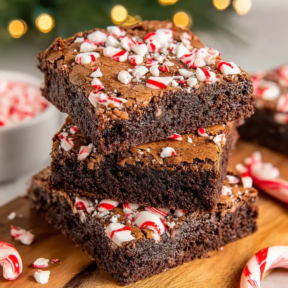 A close look at Classic Chocolate Peppermint Brownies