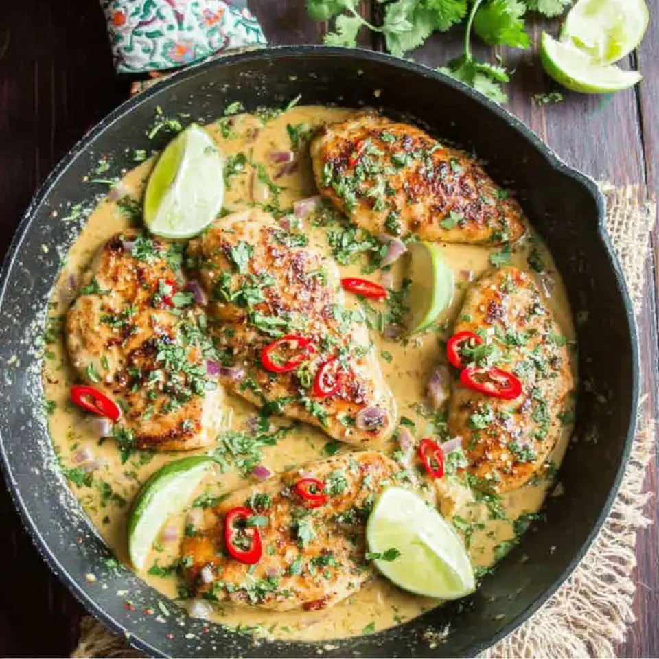 A close look at Coconut Lime Chicken (Dairy Free)