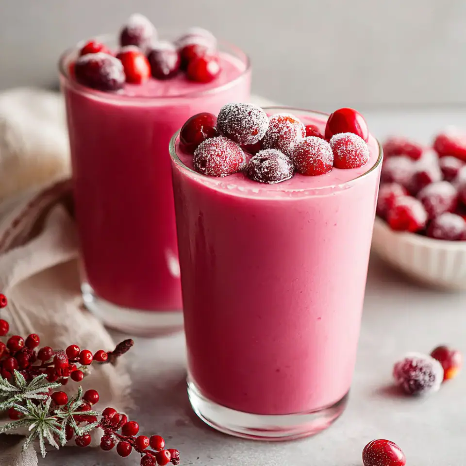 Cranberry Smoothie, ready to serve