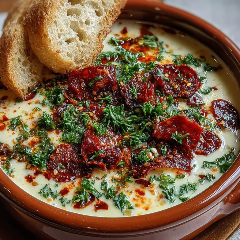 A close look at Creamy Charcuterie Soup